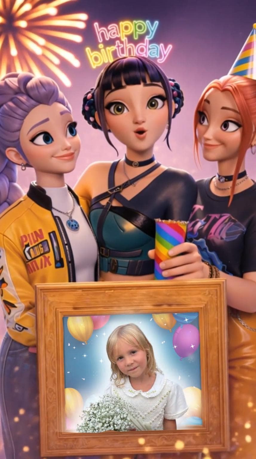 K-pop Demon Hunters Personalized Birthday Video | Custom Animated Message for Kids