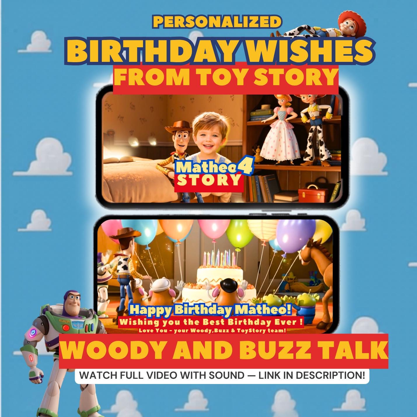 Toy Story Personalized Birthday Video for Kids | Woody & Friends Custom Wish