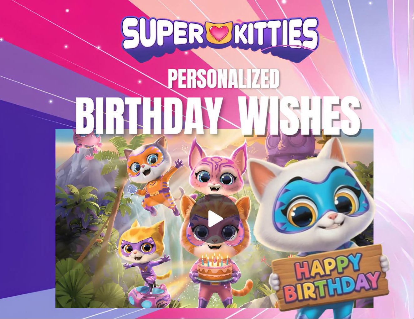 SuperKitties Personalized Birthday Video for Kids | Custom Animated Birthday Wish