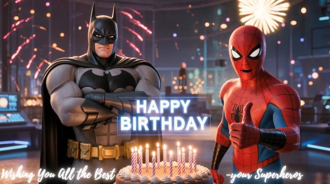 Spiderman & Batman Personalized Birthday Video for Boys | Custom Superhero Wish