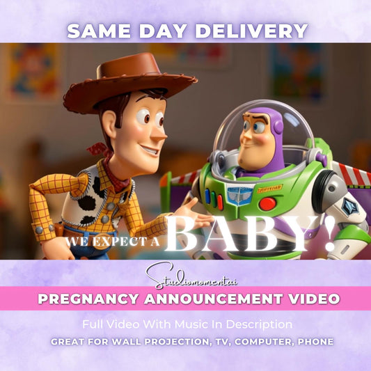 Personalized Toy Story Pregnancy Announcement Video