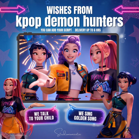 K-pop Demon Hunters Personalized Birthday Video | Custom Animated Gift for Kids