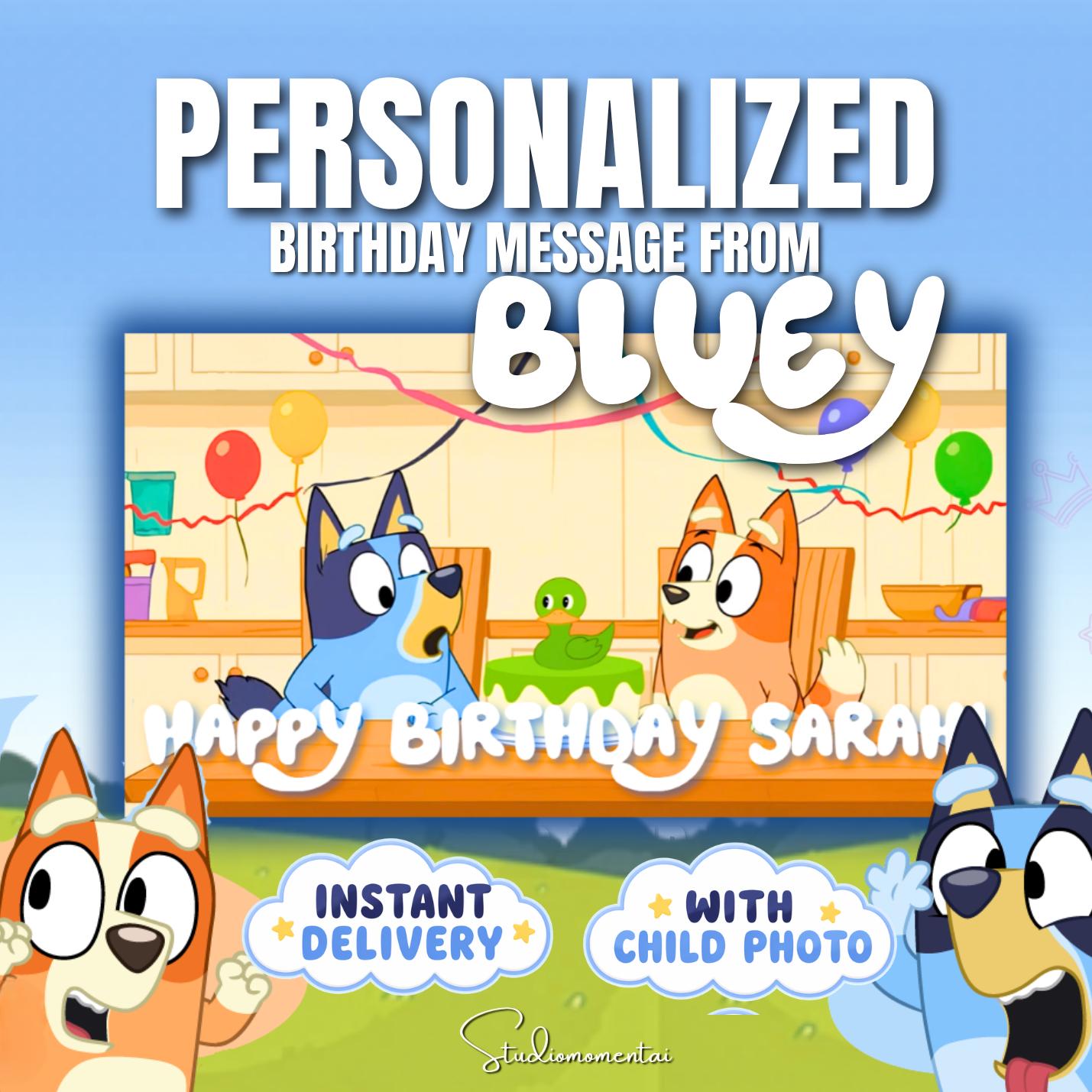 Personalized Bluey Birthday Video Message for Kids | Custom Animated Wish