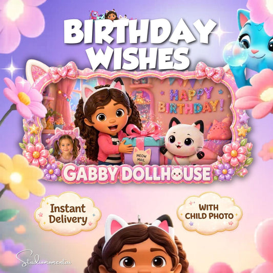 Gabby Dollhouse Birthday Video Wishes