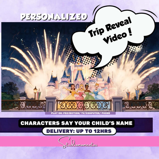 Disney Princess Trip Reveal Video | Belle Aurora Tiana Cinderella Surprise for Kids