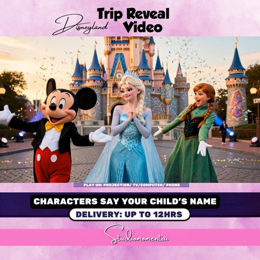 Disney Trip Reveal Video for Kids | Personalized Elsa Anna & Mickey Surprise