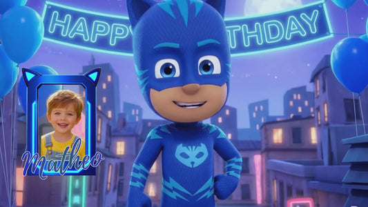 PJ Masks Personalized Birthday Video for Kids | Custom Superhero Birthday Wish